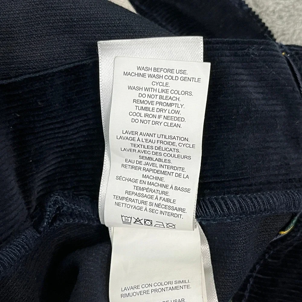 Polo‎ Ralph Lauren Varick Slim Straight Corduroy Pants Mens 35X32 Blue Preppy